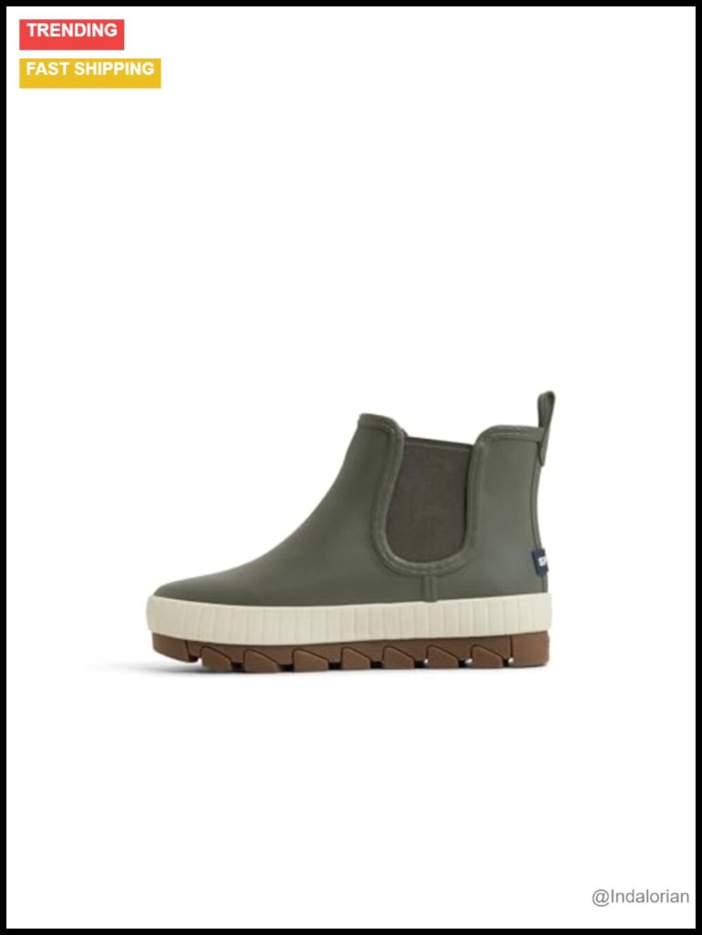 Waterproof Rubber Chelsea Rain Boot Ankle Platform